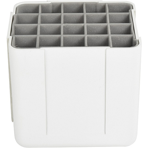 Deflecto Interlocking Marker Organizer 4.30" Height x 4.40" Width x 3.40" Depth - Desktop - Portable, Stackable - White - Acrylonitrile Butadiene Styrene (ABS) - 1 Each (29123CR)