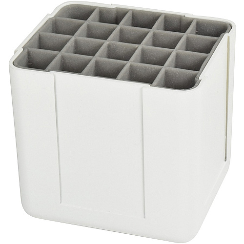 Deflecto Interlocking Marker Organizer 4.30" Height x 4.40" Width x 3.40" Depth - Desktop - Portable, Stackable - White - Acrylonitrile Butadiene Styrene (ABS) - 1 Each (29123CR)
