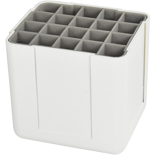 Deflecto Interlocking Marker Organizer 4.30" Height x 4.40" Width x 3.40" Depth - Desktop - Portable, Stackable - White - Acrylonitrile Butadiene Styrene (ABS) - 1 Each (29123CR)