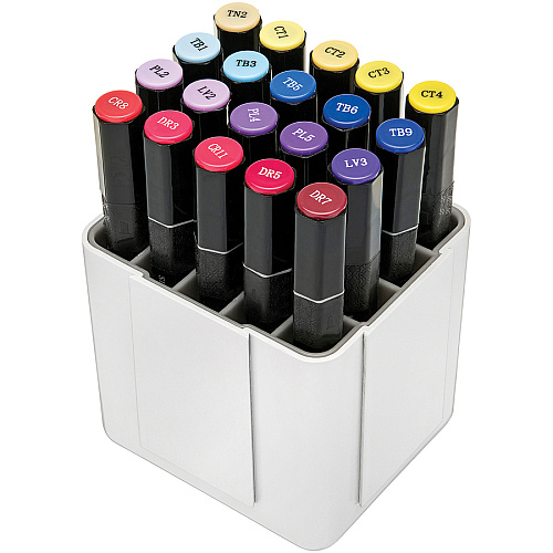 Deflecto Interlocking Marker Organizer 4.30" Height x 4.40" Width x 3.40" Depth - Desktop - Portable, Stackable - White - Acrylonitrile Butadiene Styrene (ABS) - 1 Each (29123CR)