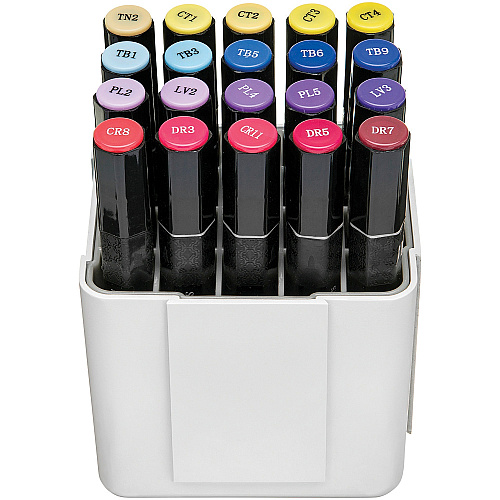 Deflecto Interlocking Marker Organizer 4.30" Height x 4.40" Width x 3.40" Depth - Desktop - Portable, Stackable - White - Acrylonitrile Butadiene Styrene (ABS) - 1 Each (29123CR)