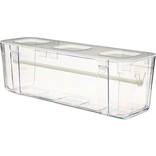 Deflecto Ribbon Dispenser 4.40" Height x 13.30" Width x 4.20" Depth - Desktop - Lid, Portable, Stackable, Wall Mountable - Clear - Plastic, Polypropylene - 1 Each (29321CR)