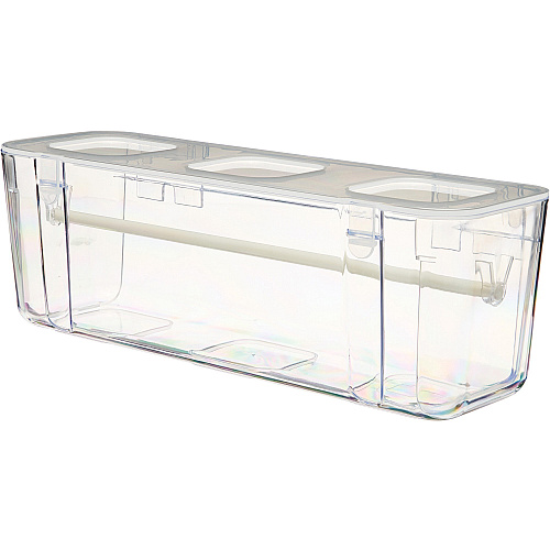 Deflecto Ribbon Dispenser 4.40" Height x 13.30" Width x 4.20" Depth - Desktop - Lid, Portable, Stackable, Wall Mountable - Clear - Plastic, Polypropylene - 1 Each (29321CR)