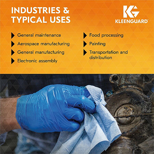 Kleenguard G10 Blue Nitrile Gloves 6 mil Thickness x 9.50" Glove Length - Small Size - For Right/Left Hand - Nitrile - Blue - High Tactile Sensitivity, Textured Grip - For Food Handling, Food Preparation, Manufacturing, Food Service, Electrical, (54421CT)