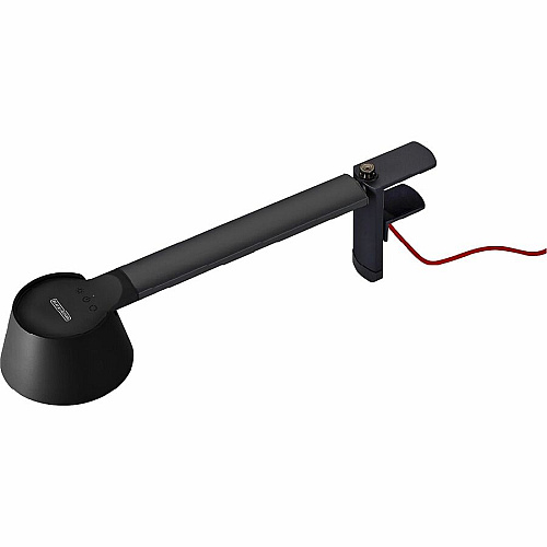 Bostitch Verve Adjustable LED Desk Lamp LED Bulb - Adjustable, Dimmable, Adjustable Brightness, Clock, Durable, Swivel Base, Color Changing Mode - Aluminum - Desk Mountable - Black - for Desk - Alexa Supported (2200CLSMBK)
