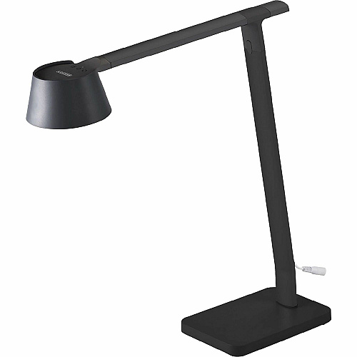 Bostitch Verve Adjustable LED Desk Lamp LED Bulb - Adjustable, Dimmable, Adjustable Brightness, Clock, Durable, USB Charging, Swivel Base, Color Changing Mode - Aluminum - Desk Mountable - Black - for Desk - Alexa Supported (2200USBSMBK)