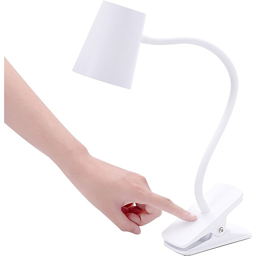 Bostitch Adjustable LED Clamp Light 5.20 W LED Bulb - Adjustable, Flexible Neck, Adjustable Head - Silicone - Desk Mountable, Wall Mountable - White - for Desk, Cubicle, Home, Office, Classroom, Communal Area (LED2103)