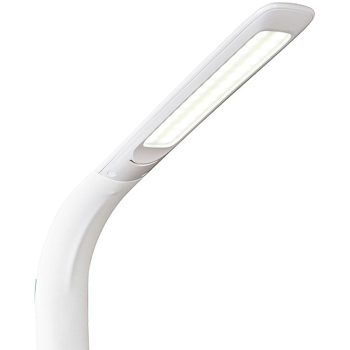 OttLite SanitizingPRO LED Desk Lamp with UVC Air Purifier LED Bulb - Sanitizing, Glare-free Light, USB Charging, Adjustable Height - Desk Mountable - White, Gray - for Desk, Phone, Cubicle, Studying, Smartphone, Tablet (SC1AP00S)