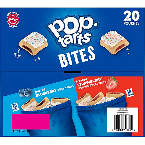 Pop Tarts Bites Variety Pack Frosted Strawberry, Frosted Blueberry - 20 / Box (11683)