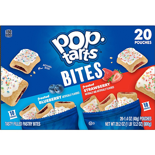 Pop Tarts Bites Variety Pack Frosted Strawberry, Frosted Blueberry - 20 / Box (11683)