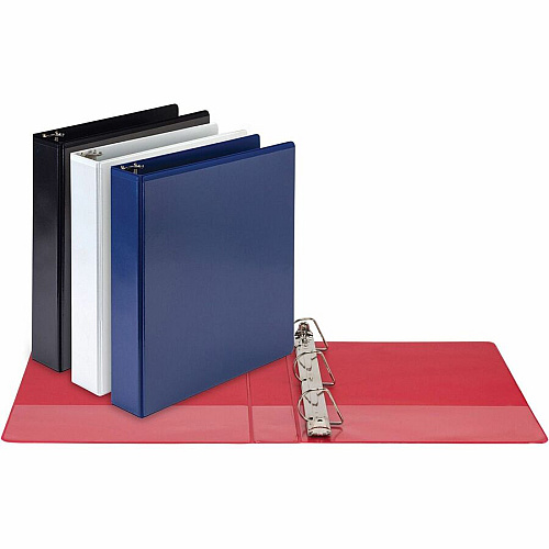 Samsill Durable 1.5 Inch Binder, Made in the USA, D Ring Customizable Clear View Binder, Basic Assortment, 4 Pack, Each Holds 350 Page 1 1/2" Binder Capacity - Letter - 8 1/2" x 11" Sheet Size - 350 Sheet Capacity - Fastener(s): D-Ring - Pocket( (MP46458)