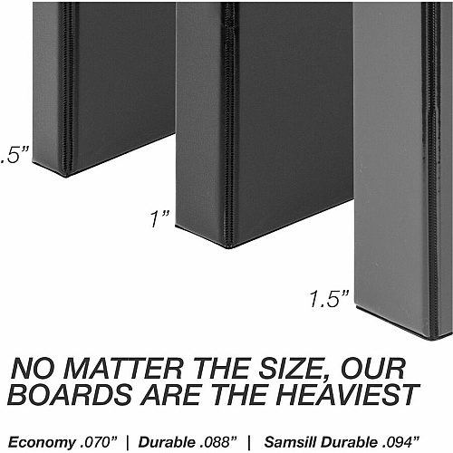 Samsill Durable 1 Inch Binder, Made in The USA, D Ring Binder, Customizable Clear View Cover, Basic Assortment, 4 Pack, Each Holds 225 Pages 1" Binder Capacity - Letter - 8 1/2" x 11" Sheet Size - 225 Sheet Capacity - 3 Ring(s) - Fastener(s): D- (MP46409)