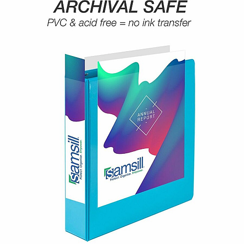 Samsill Durable 2 Inch Binder, Made in the USA, D Ring Customizable Clear View Binder, Fashion Assortment, 4 Pack, Each Holds 475Page 2" Binder Capacity - Letter - 8 1/2" x 11" Sheet Size - 475 Sheet Capacity - 3 Ring(s) - Fastener(s): D-Ring -  (MP46469)