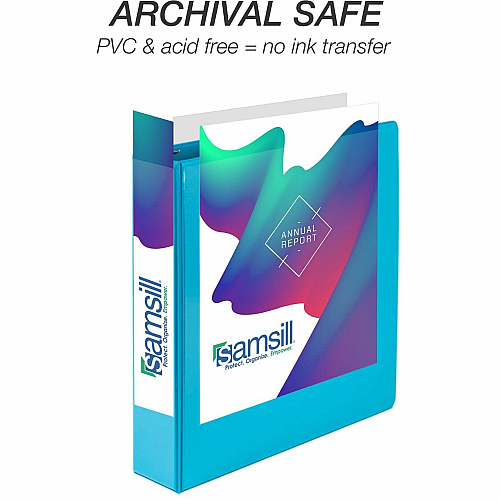 Samsill Durable 2 Inch Binder, Made in the USA, D Ring Customizable Clear View Binder, Fashion Assortment, 4 Pack, Each Holds 475Page 2" Binder Capacity - Letter - 8 1/2" x 11" Sheet Size - 475 Sheet Capacity - 3 Ring(s) - Fastener(s): D-Ring -  (MP46469)