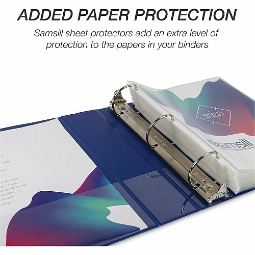 Samsill Durable 2 Inch Binder, Made in the USA, D Ring Customizable Clear View Binder, Fashion Assortment, 4 Pack, Each Holds 475Page 2" Binder Capacity - Letter - 8 1/2" x 11" Sheet Size - 475 Sheet Capacity - 3 Ring(s) - Fastener(s): D-Ring -  (MP46469)