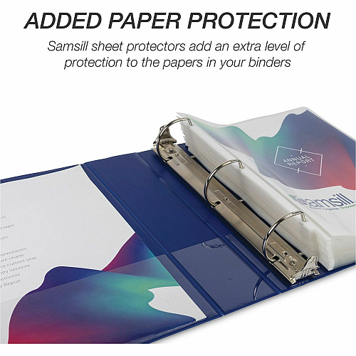 Samsill Durable 2 Inch Binder, Made in the USA, D Ring Customizable Clear View Binder, Fashion Assortment, 4 Pack, Each Holds 475Page 2" Binder Capacity - Letter - 8 1/2" x 11" Sheet Size - 475 Sheet Capacity - 3 Ring(s) - Fastener(s): D-Ring -  (MP46469)