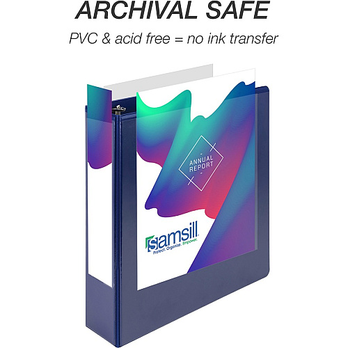 Samsill Durable 2 Inch Binder, Made in the USA, D Ring Customizable Clear View Binder, Basic Assortment, 4 Pack, Each Holds 475 Pages 2" Binder Capacity - Letter - 8 1/2" x 11" Sheet Size - 475 Sheet Capacity - 3 Ring(s) - Fastener(s): D-Ring -  (MP46468)