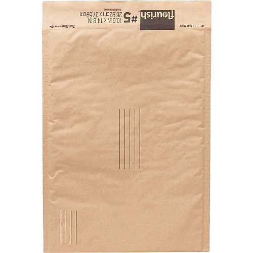 Duck Brand Flourish Honeycomb Recyclable Mailers Mailing/Shipping - 14 4/5" Length - Flap - Brown - 20 / Carton (287433)