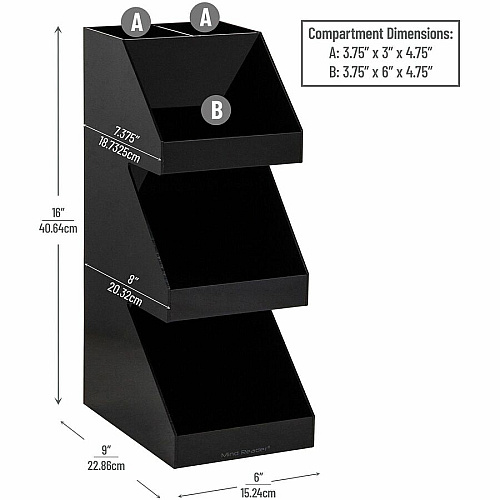 Mind Reader 3-Tier Countertop Organizer (3TCORGBLK)