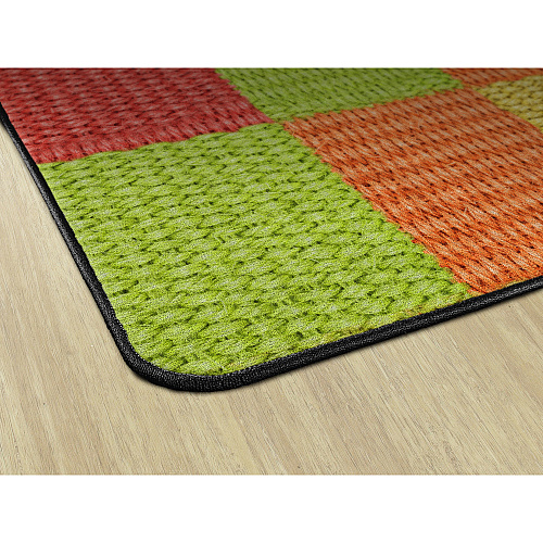 Flagship Carpets Basketweave Blocks Class Rug Floor Rug - 10.60 ft Length x 13.20 ft Width - Rectangle - Multi - Nylon - 1 Each (FA100958FS)