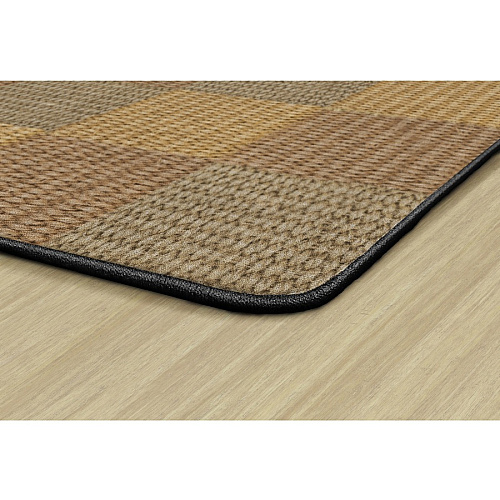 Flagship Carpets Basketweave Blocks Class Rug Floor Rug - 72" Length x 100.80" Width - Rectangle - Natural - Nylon - 1 Each (FA101032FS)