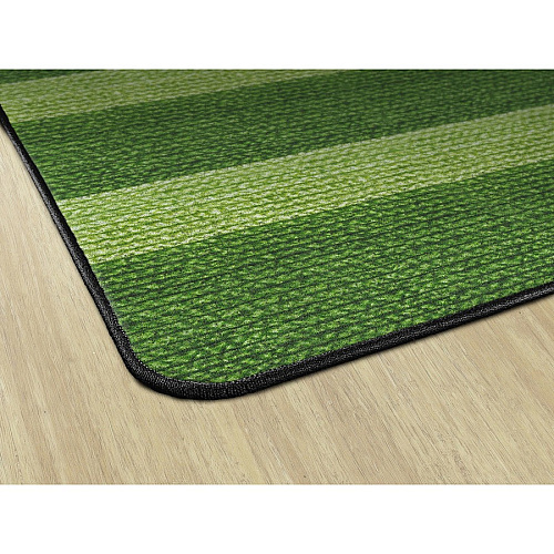 Flagship Carpets Basketweave Stripes Classroom Rug Floor Rug - 72" Length x 100.80" Width - Rectangle - Green - Nylon - 1 Each (FA100732FS)