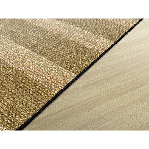 Flagship Carpets Basketweave Stripes Classroom Rug Floor Rug - 91.20" Length x 12 ft Width - Rectangle - Natural - Nylon - 1 Each (FA100844FS)