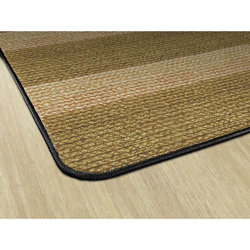 Flagship Carpets Basketweave Stripes Classroom Rug Floor Rug - 91.20" Length x 12 ft Width - Rectangle - Natural - Nylon - 1 Each (FA100844FS)