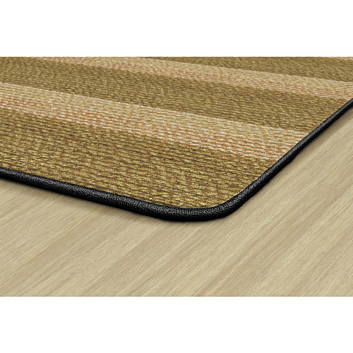 Flagship Carpets Basketweave Stripes Classroom Rug Floor Rug - 91.20" Length x 12 ft Width - Rectangle - Natural - Nylon - 1 Each (FA100844FS)