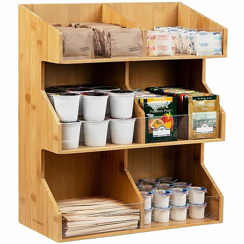 Mind Reader Bali 6-Compartment Storage Organizer (3T2TWDBRN)