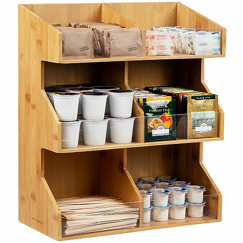 Mind Reader Bali 6-Compartment Storage Organizer (3T2TWDBRN)