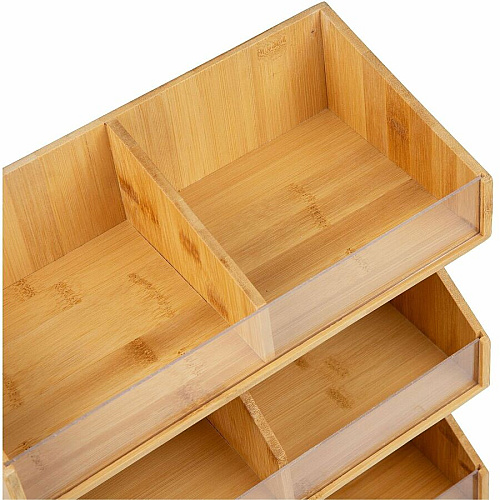 Mind Reader Bali 6-Compartment Storage Organizer (3T2TWDBRN)