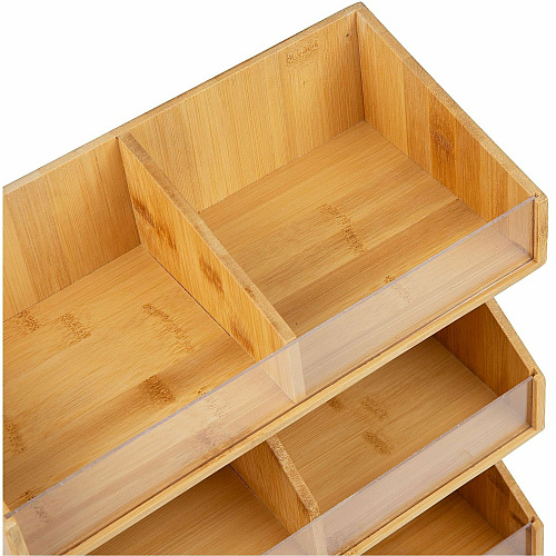 Mind Reader Bali 6-Compartment Storage Organizer (3T2TWDBRN)