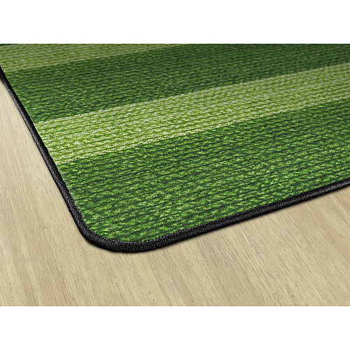 Flagship Carpets Basketweave Stripes Classroom Rug Floor Rug - 91.20" Length x 12 ft Width - Rectangle - Green - Nylon - 1 Each (FA100744FS)
