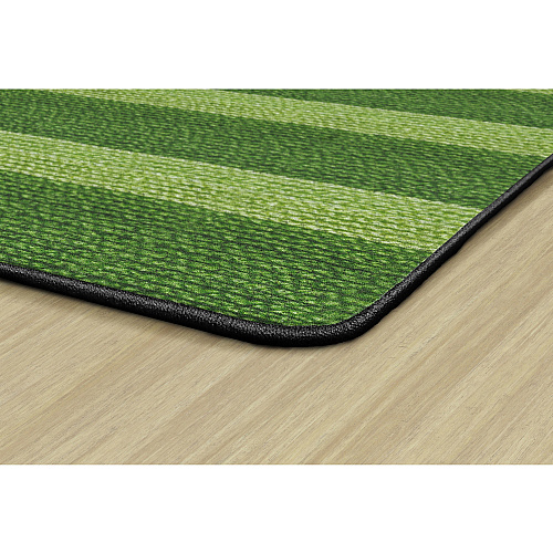 Flagship Carpets Basketweave Stripes Classroom Rug Floor Rug - 91.20" Length x 12 ft Width - Rectangle - Green - Nylon - 1 Each (FA100744FS)