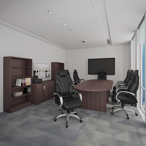 Boss Hinged Arm Executive Chair Black Seat Color - Vinyl Seat Material - Black Back Color - 5-star Base - Armrest - 1 Each (B8871BK)
