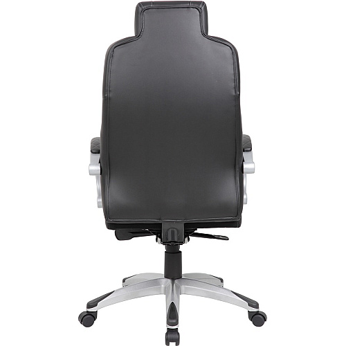Boss Hinged Arm Executive Chair Black Seat Color - Vinyl Seat Material - Black Back Color - 5-star Base - Armrest - 1 Each (B8871BK)