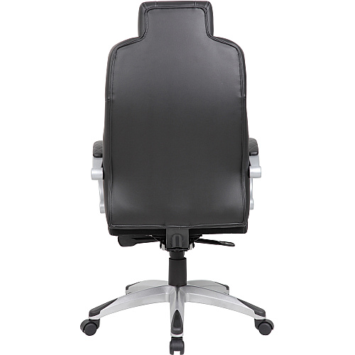 Boss Hinged Arm Executive Chair Black Seat Color - Vinyl Seat Material - Black Back Color - 5-star Base - Armrest - 1 Each (B8871BK)