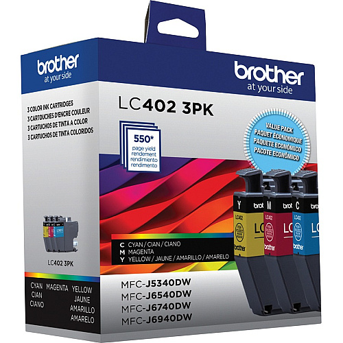 Brother Original Standard Yield Inkjet Ink Cartridge - Cyan, Magenta, Yellow - 3 Pack Inkjet - Standard Yield - 3 Pack (LC4023PKS)