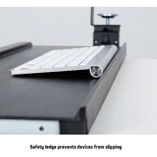 Kantek Clamp Mount for Keyboard - Black Metal - 1 Each (KT175)