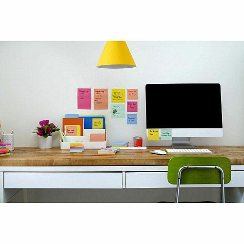 Post-it&reg; Super Sticky Notes 3" Flag/Note Width x 3" Flag/Note Length - Square - 70 Sheets per Pad - Summer Joy - Recyclable, Self-adhesive - 24 / Pack (65424SSJOYCP)