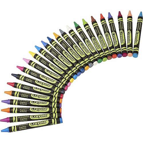 Crayola Construction Paper Crayons Art, Paper, Cardboard - Recommended For 3+ Year - 3.60" Length - Assorted - Paper - 24 / Pack (523463)