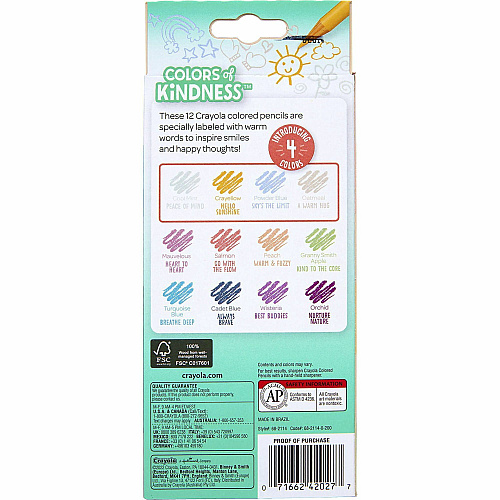 Crayola Colors of Kindness Pencils Assorted Lead - 12 / Pack (682114)