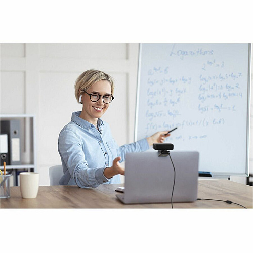 Kensington W2050 Webcam - 30 fps - Black - USB Type C - 1 Pack(s) 1920 x 1080 Video - Auto-focus - 360&deg; Angle - 2x Digital Zoom - Microphone - For Notebook, Computer (81176)