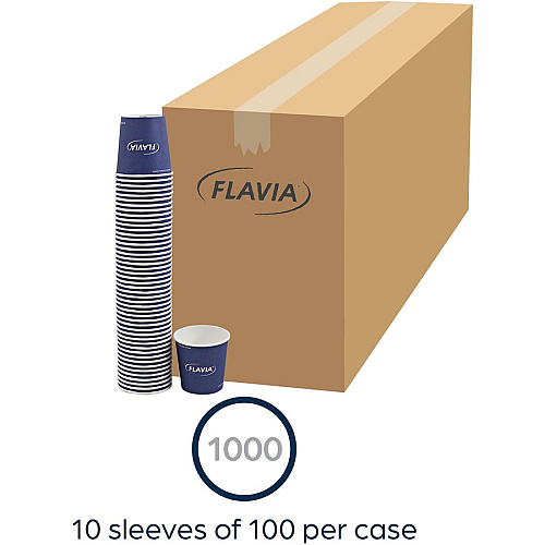 Flavia 10 oz Hot Beverage Paper Cups 10 fl oz - Blue - Paper - Beverage, Hot Drink - 1000 / Carton (25200018)
