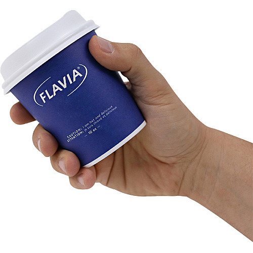 Flavia 10 oz Hot Beverage Paper Cups 10 fl oz - Blue - Paper - Beverage, Hot Drink - 1000 / Carton (25200018)