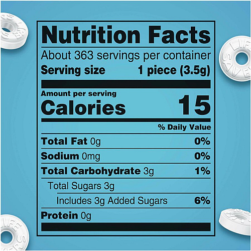 Life Savers Pep O Mint Hard Candy Peppermint - Individually Wrapped - 2.81 lb - 1 Each (29056)