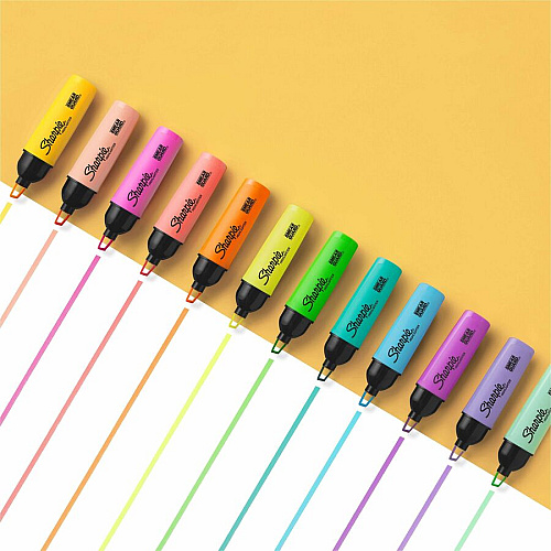 Sharpie Clear View Highlighter Fine Marker Point - Chisel Marker Point Style - Assorted - Assorted Barrel - 12 / Dozen (2149298)