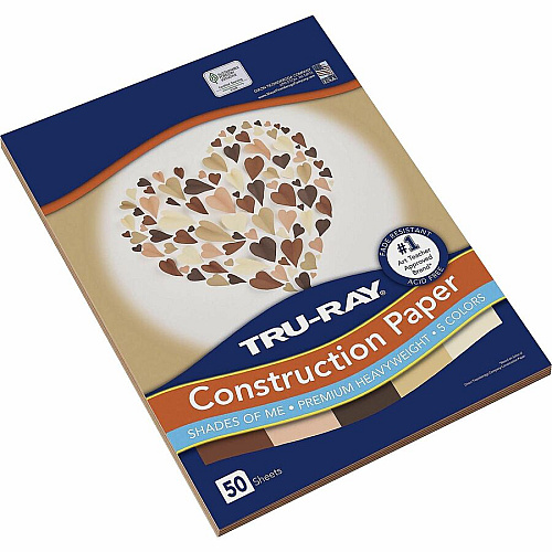Tru-Ray Construction Paper Art Project, Craft Project - 9" Width x 12" Length - 76 lb Basis Weight - Assorted - Fiber, Sulphite - 50 / Pack (P102949)