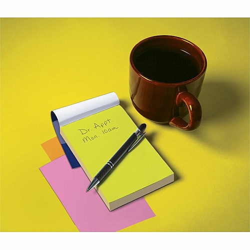 Pacon Note Pad 4" x 6" - Rectangle - 100 Sheets per Pad - Unruled - Assorted - Recyclable, Compact - 1 Each (PMMK11508)